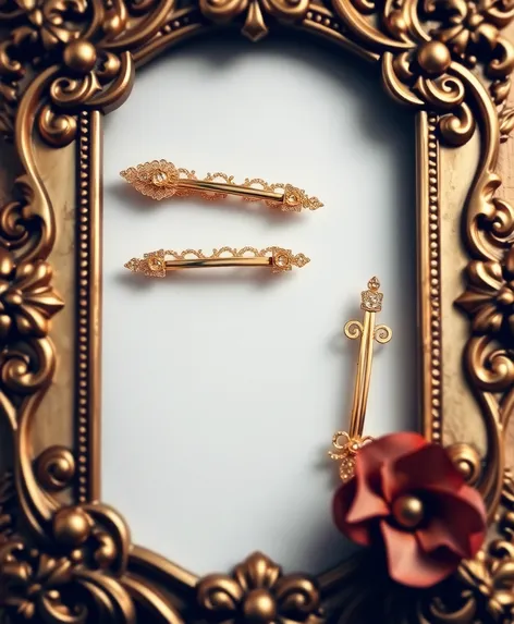 gold hair clips