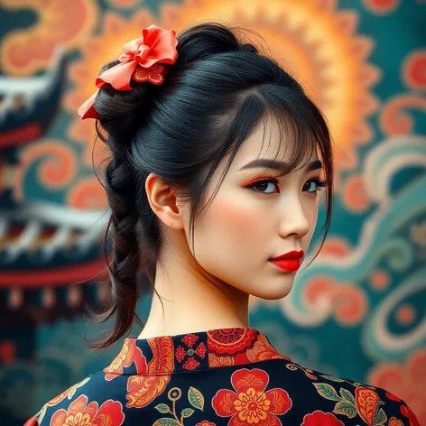 asian ponytail