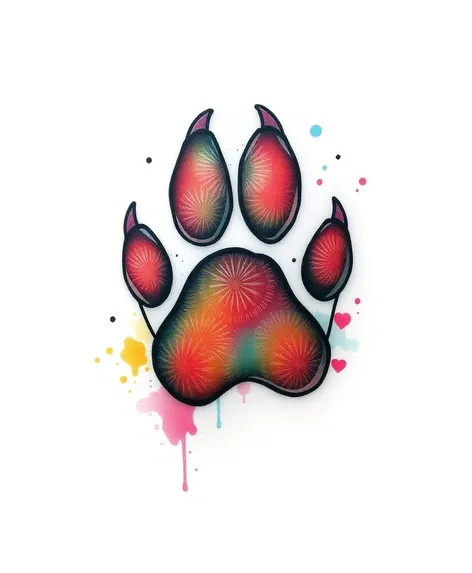 dog paw tattoo ideas