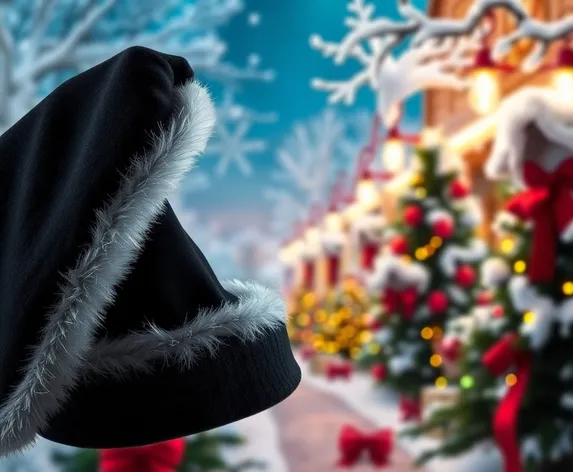 black santa hat