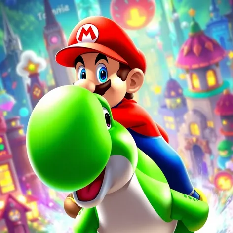 yoshi riding mario