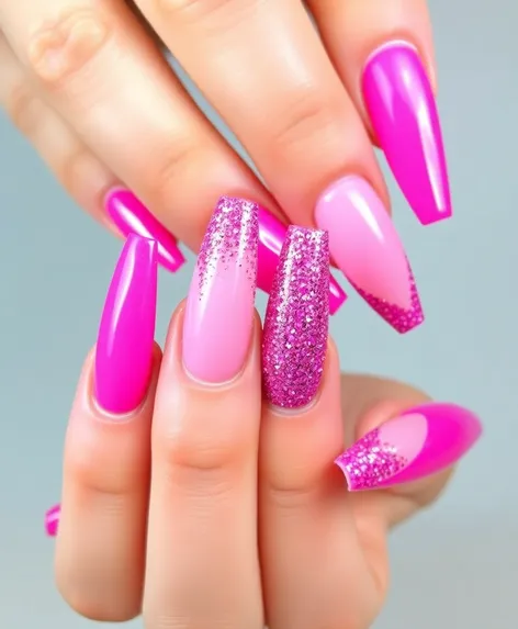 barbie pink nails