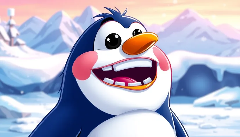 penguin with teeth