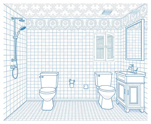 bathroom blueprint elements