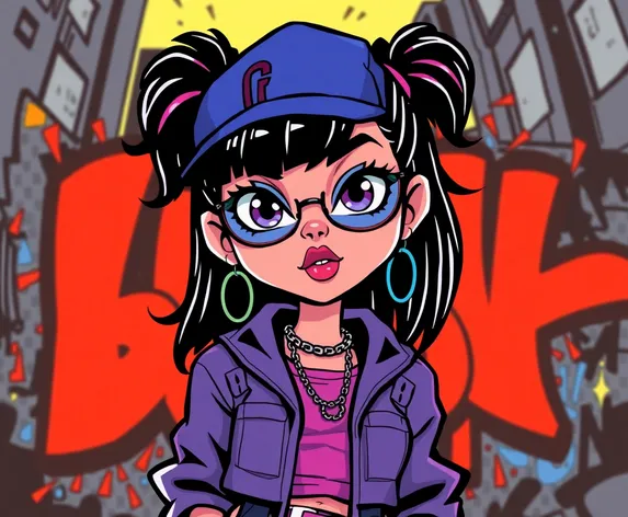 swag gangsta girl cartoon