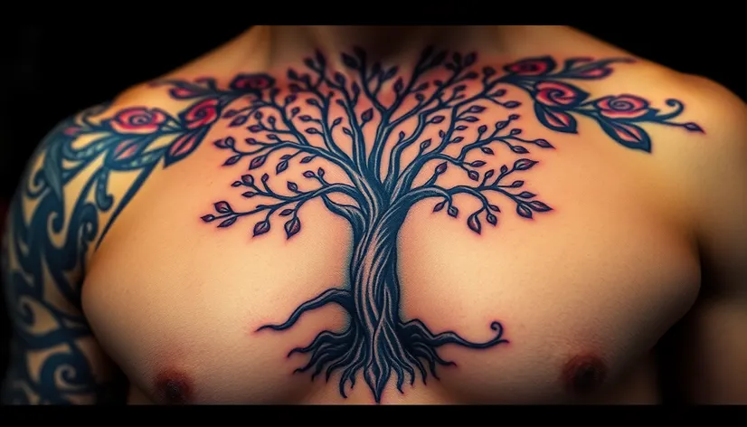 family tree tattoo on