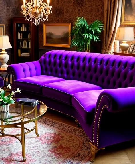 purple sofa