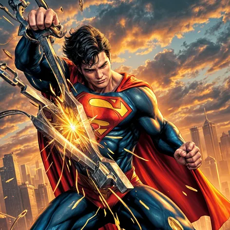 Superman bending steel