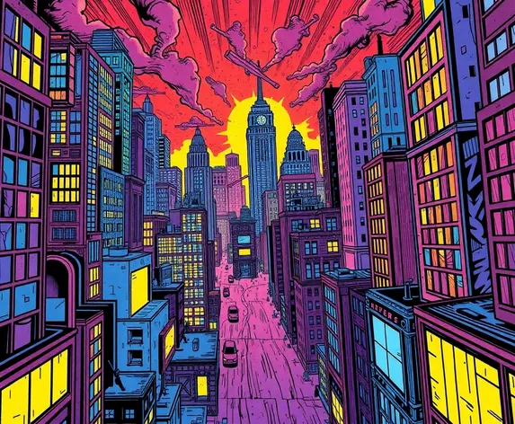 comic book background city