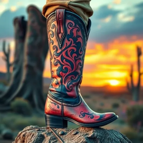 cowboy boot tattoo