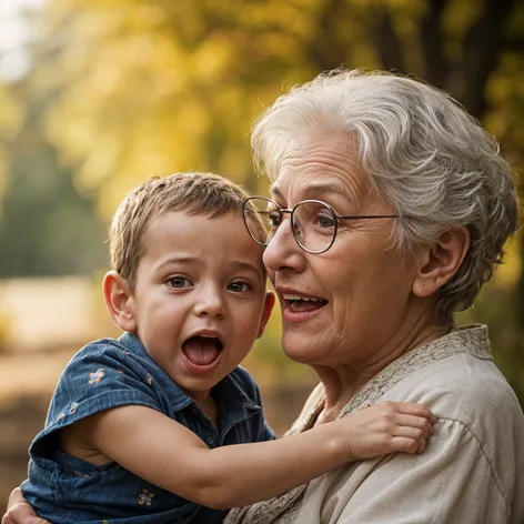 grandma and kid