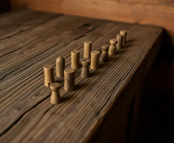 wooden pegs