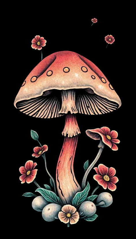 mushroom tattoo