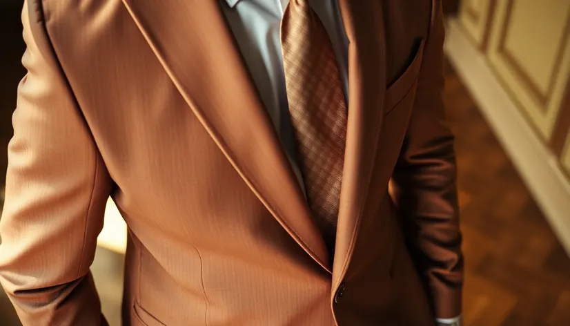 light brown suit