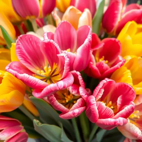 tulipanes de colores