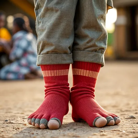 Africa kid feet with