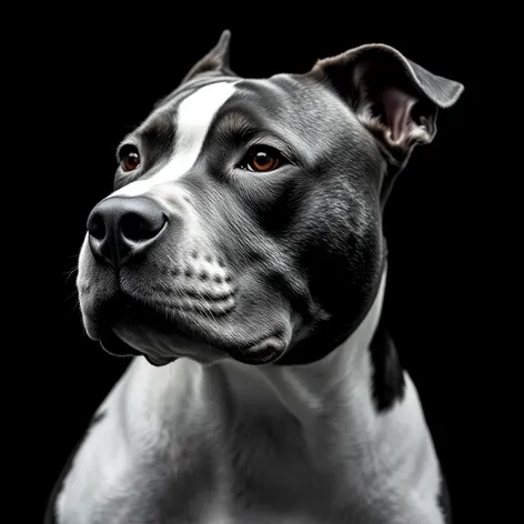 black and white pitbull