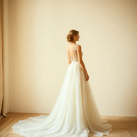 ivory color wedding dress