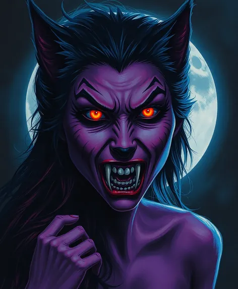 lady werewolf makeup