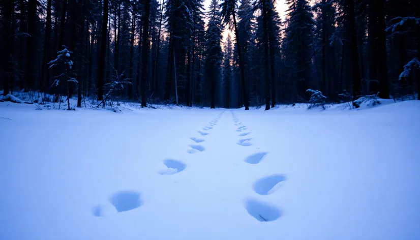 deer tracks in snow