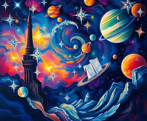 night sky painting