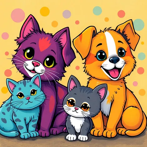 cat and dog coloring