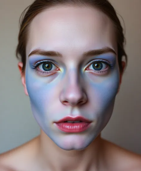 blue on the face