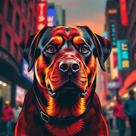 red rottweiler