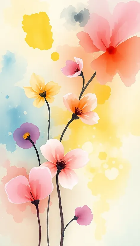 abstract flower paintings