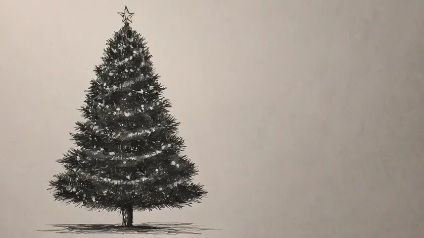 christmas tree sketch