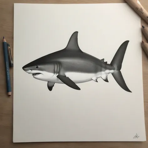 cute shark drawing