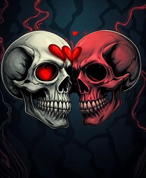 love and hate skulls