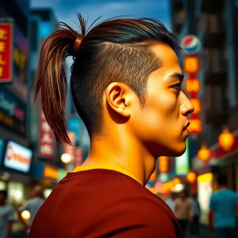 asian male ponytail