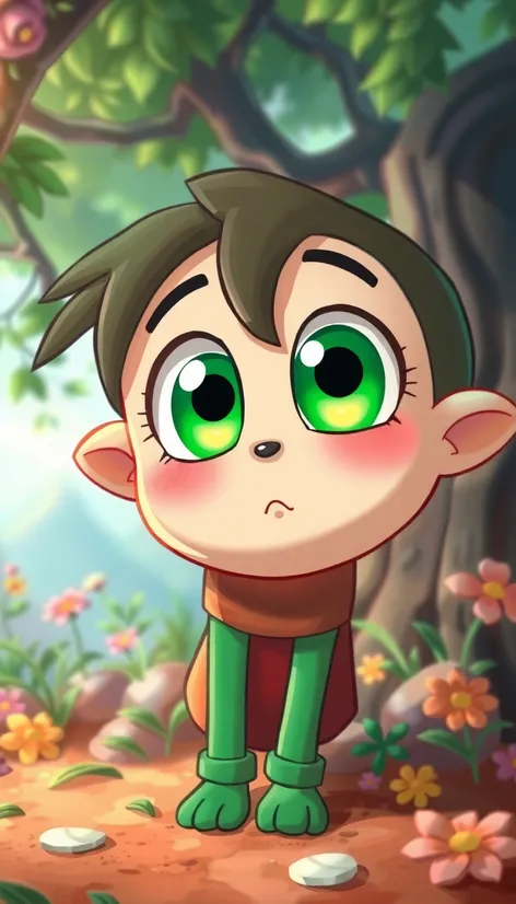 cartoon green eyes