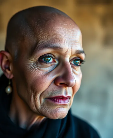 bald woman image