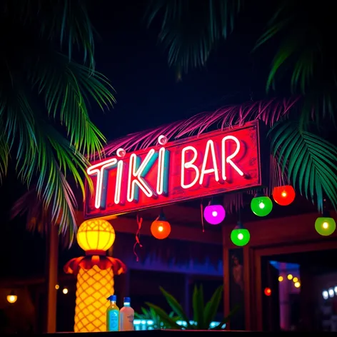 tiki bar neon light