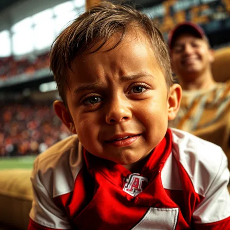 Kid crying after receiving