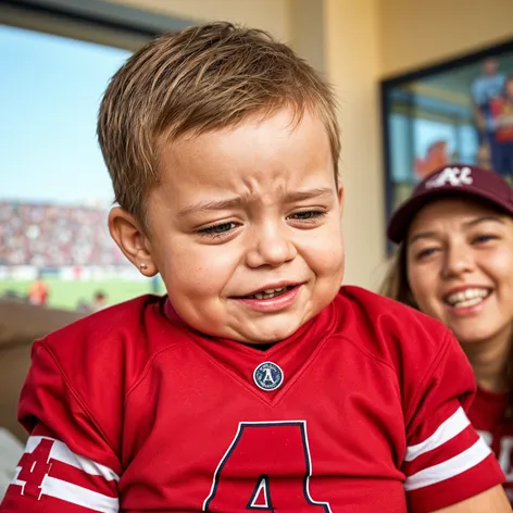 Kid crying after receiving