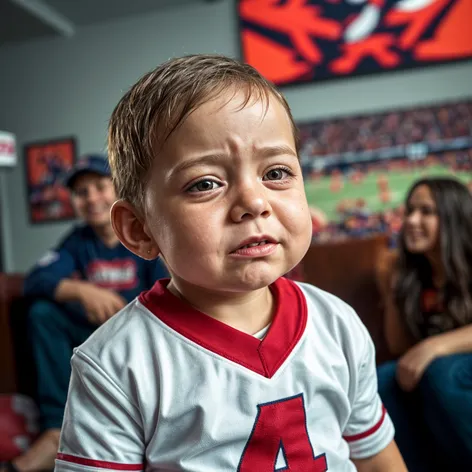 Kid crying after receiving