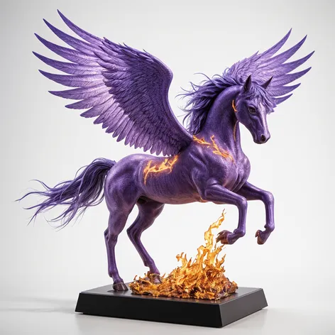 realistic violet pegasus with