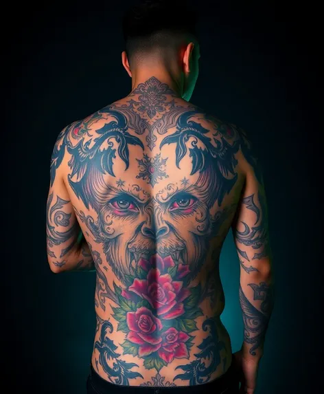 full back tattoos