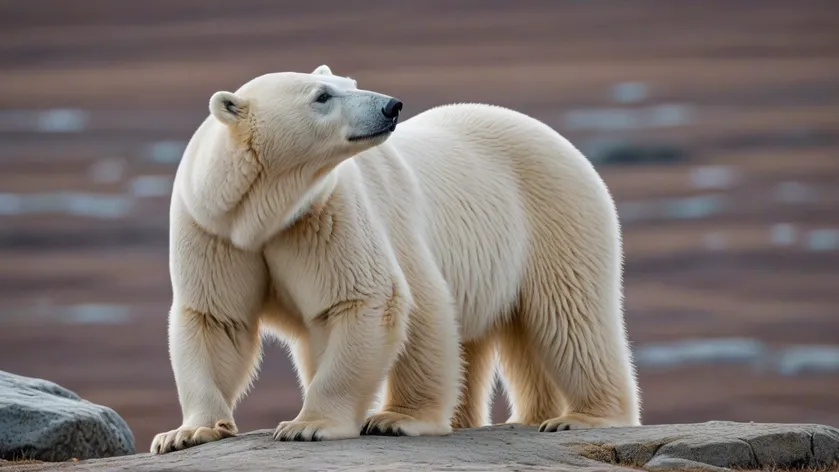 polar bear standing up