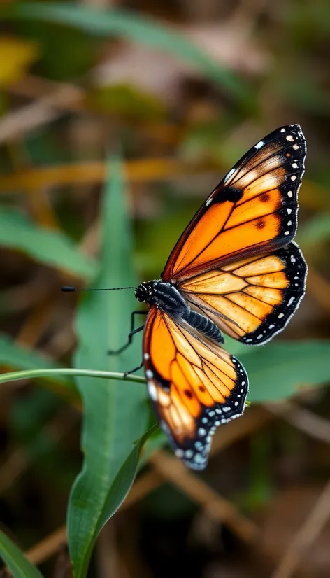 orange and black butterfly