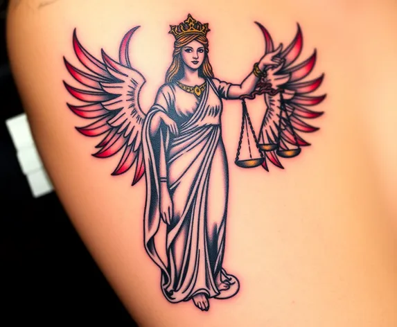 statue of justice tattoo