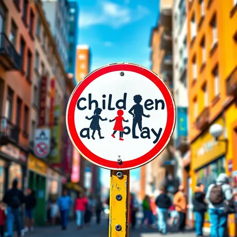 children at play sign