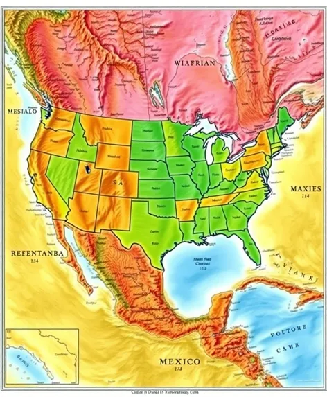 map of usa and