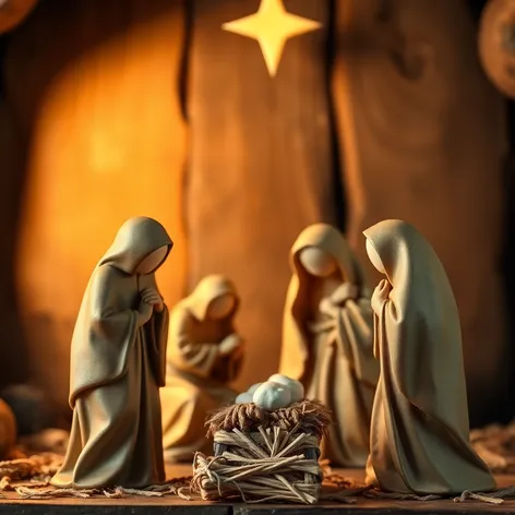 faceless nativity scene