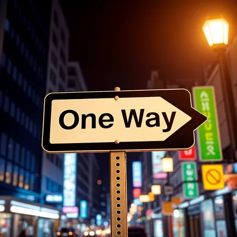 one way sign