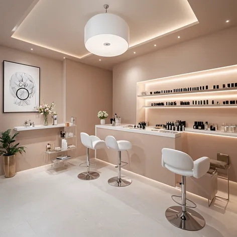 Minimalist nail salon design