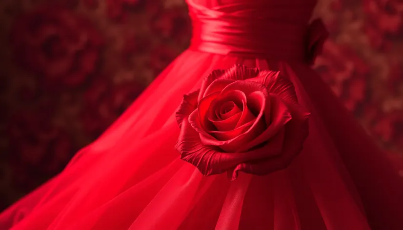 red rose dress